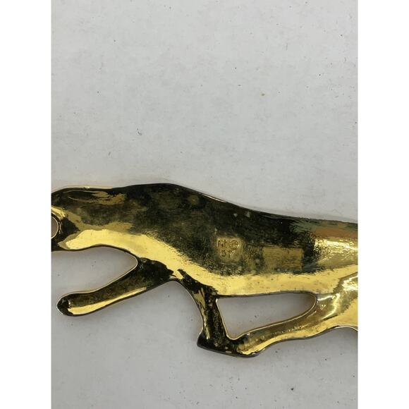 VTG 1997 NI Gold Tone Leopard Jungle Cat Chain Link Fashion Belt Womens - Picture 6 of 8